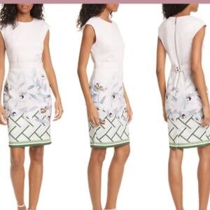 Ted Baker Haliey Everglade Floral Bodycon Dress Size 3